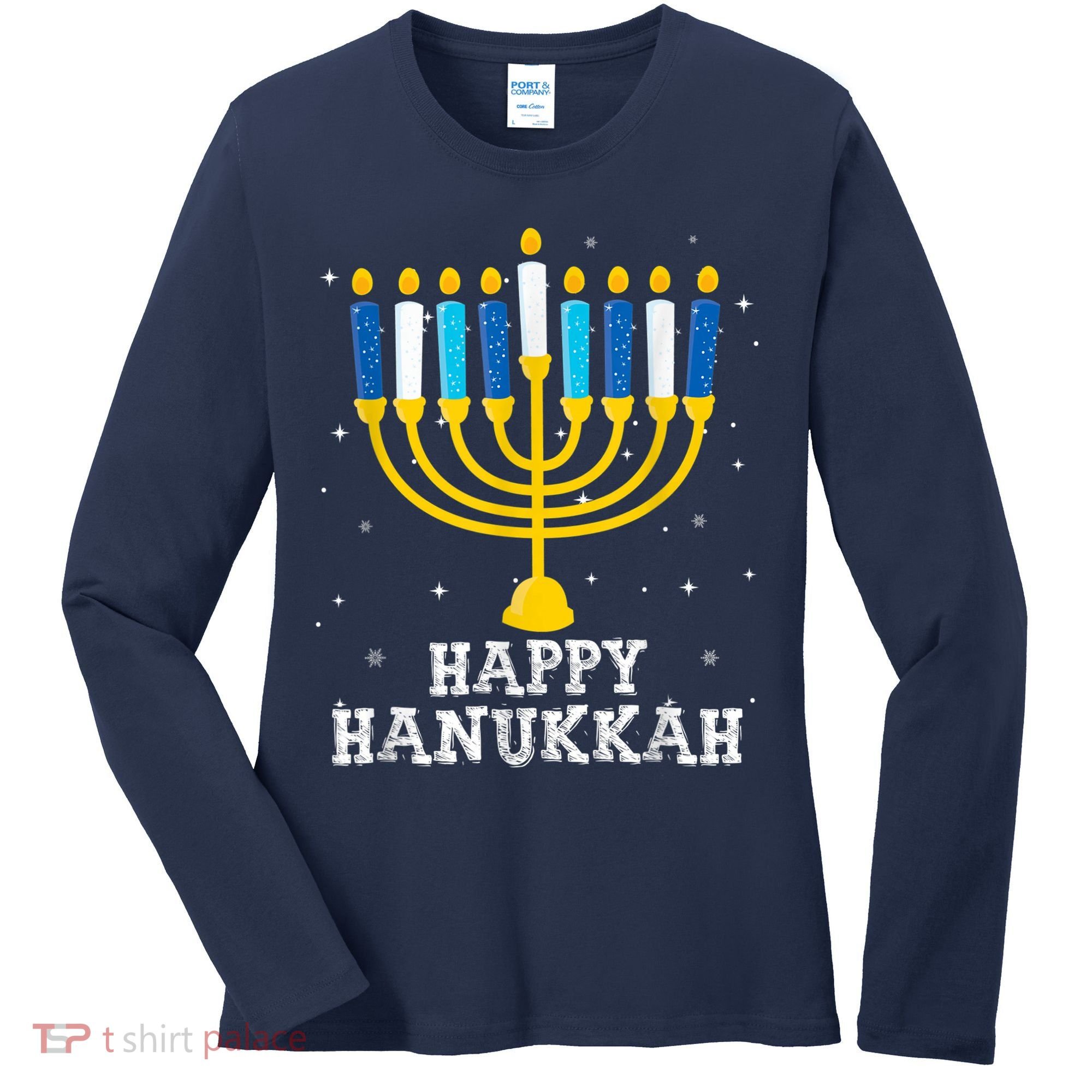 Hanukkah Menorah Happy Hanukkah Women's Long Sleeve Shirt