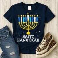 Hanukkah Menorah Happy Hanukkah Women's T-Shirt thumb 3