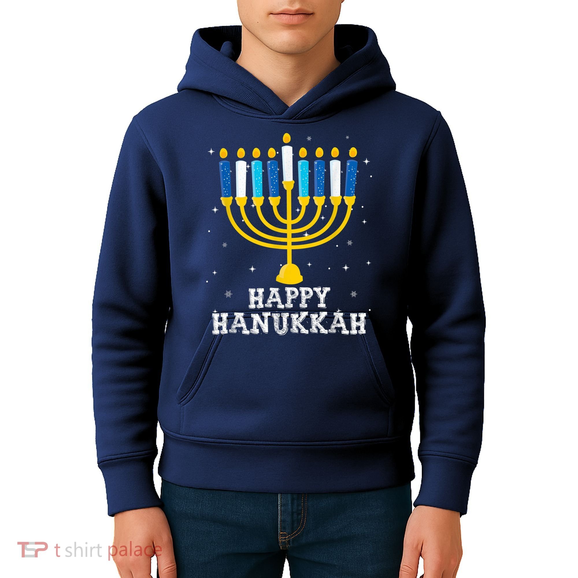 Hanukkah Menorah Happy Hanukkah Kids Hoodie