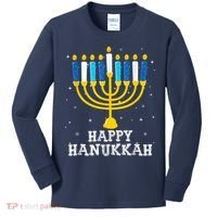 Hanukkah Menorah Happy Hanukkah Kids Long Sleeve Shirt thumb 0