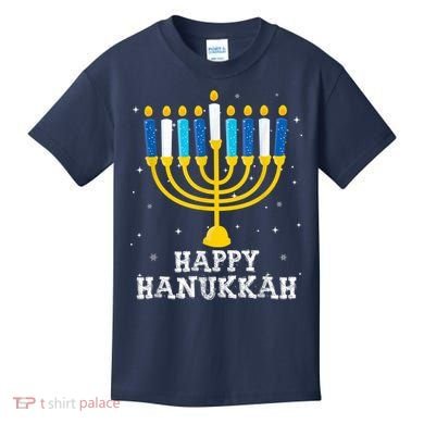 Hanukkah Menorah Happy Hanukkah Kids T-Shirt