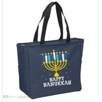 Hanukkah Menorah Happy Hanukkah Tote Bag thumb 2