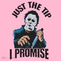 Horror Movie Halloween Just The Tip I Promise Knife Funny Coaster thumb 2