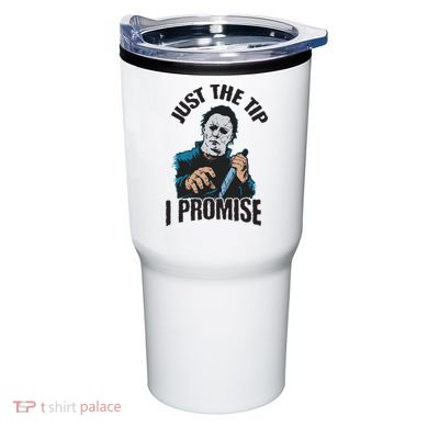 Horror Movie Halloween Just The Tip I Promise Knife Funny Tumbler