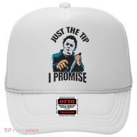 Horror Movie Halloween Just The Tip I Promise Knife Funny Hat thumb 0