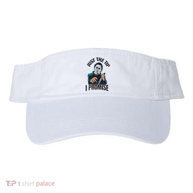Horror Movie Halloween Just The Tip I Promise Knife Funny Visor