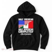 Half Mexican Half American Completely Awesome USA Mexico Hoodie thumb 0