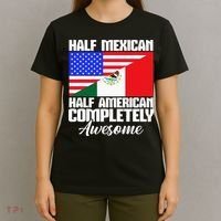 Half Mexican Half American Completely Awesome USA Mexico T-Shirt thumb 4