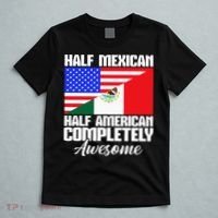 Half Mexican Half American Completely Awesome USA Mexico T-Shirt thumb 5