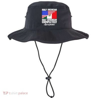 Half Mexican Half American Completely Awesome USA Mexico Bucket Hat