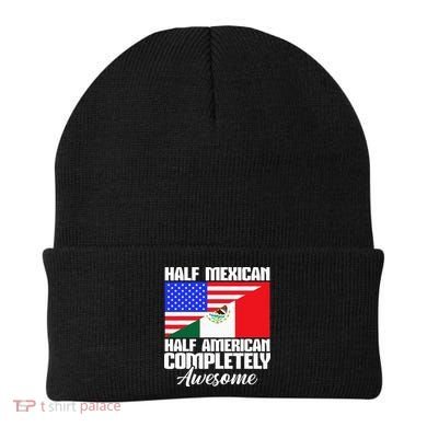 Half Mexican Half American Completely Awesome USA Mexico Beanie