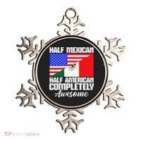 Half Mexican Half American Completely Awesome USA Mexico Ornament thumb 0