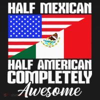 Half Mexican Half American Completely Awesome USA Mexico Women's Tank Top thumb 5