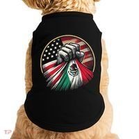 Half Mexican Half American Usa Flag Mexico America Doggie Tank thumb 0