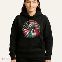 Half Mexican Half American Usa Flag Mexico America Hoodie thumb 5