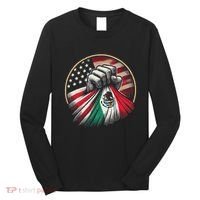 Half Mexican Half American Usa Flag Mexico America Long Sleeve Shirt thumb 0