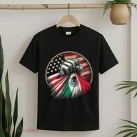 Half Mexican Half American Usa Flag Mexico America T-Shirt thumb 2