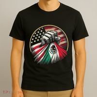 Half Mexican Half American Usa Flag Mexico America T-Shirt thumb 3