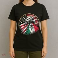 Half Mexican Half American Usa Flag Mexico America T-Shirt thumb 4