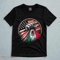 Half Mexican Half American Usa Flag Mexico America T-Shirt thumb 5
