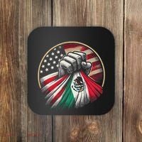 Half Mexican Half American Usa Flag Mexico America Coaster thumb 0