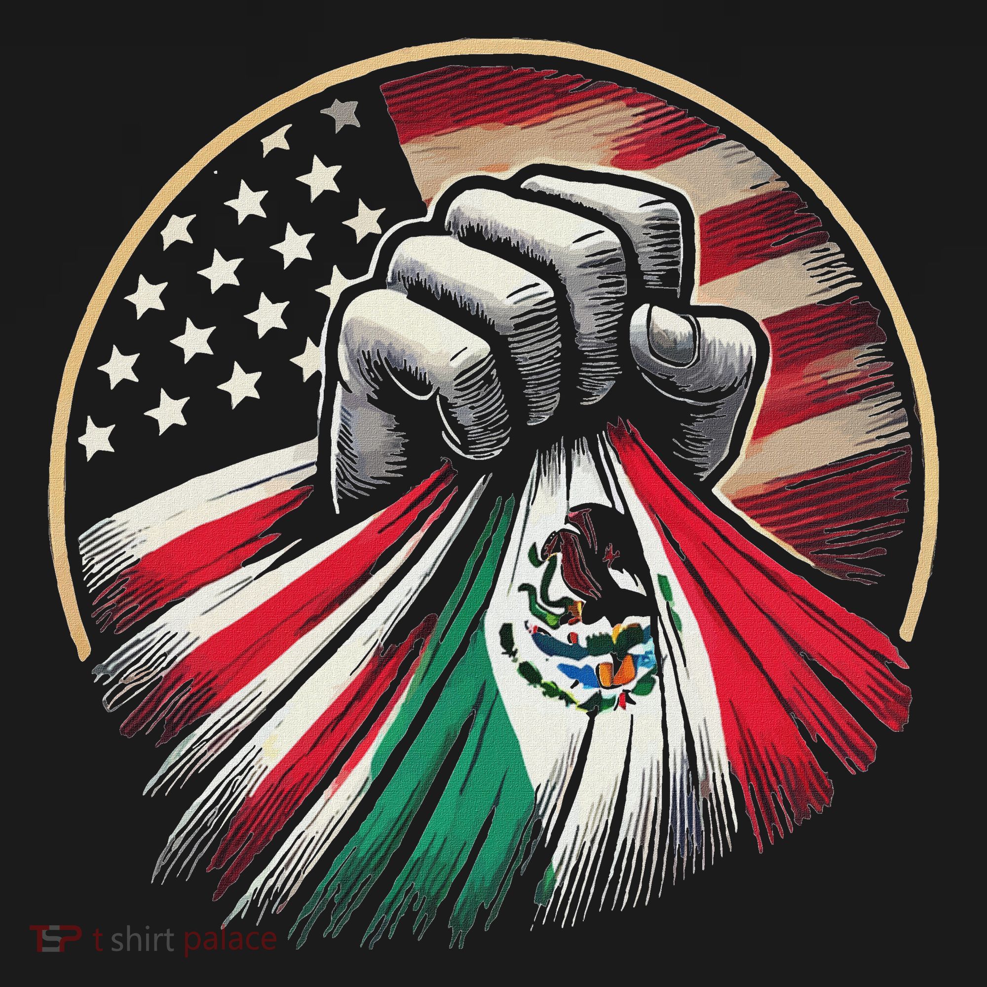 Half Mexican Half American Usa Flag Mexico America Women's Hoodie