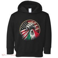 Half Mexican Half American Usa Flag Mexico America Toddler Hoodie thumb 0