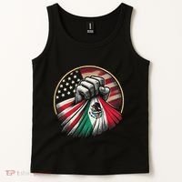 Half Mexican Half American Usa Flag Mexico America Tank Top thumb 2
