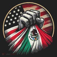Half Mexican Half American Usa Flag Mexico America Golf Towel thumb 3