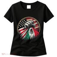 Half Mexican Half American Usa Flag Mexico America Women's T-Shirt thumb 0