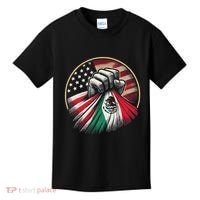 Half Mexican Half American Usa Flag Mexico America Kids T-Shirt thumb 0