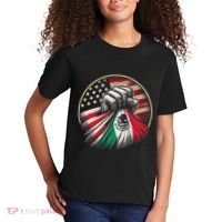 Half Mexican Half American Usa Flag Mexico America Kids T-Shirt thumb 2