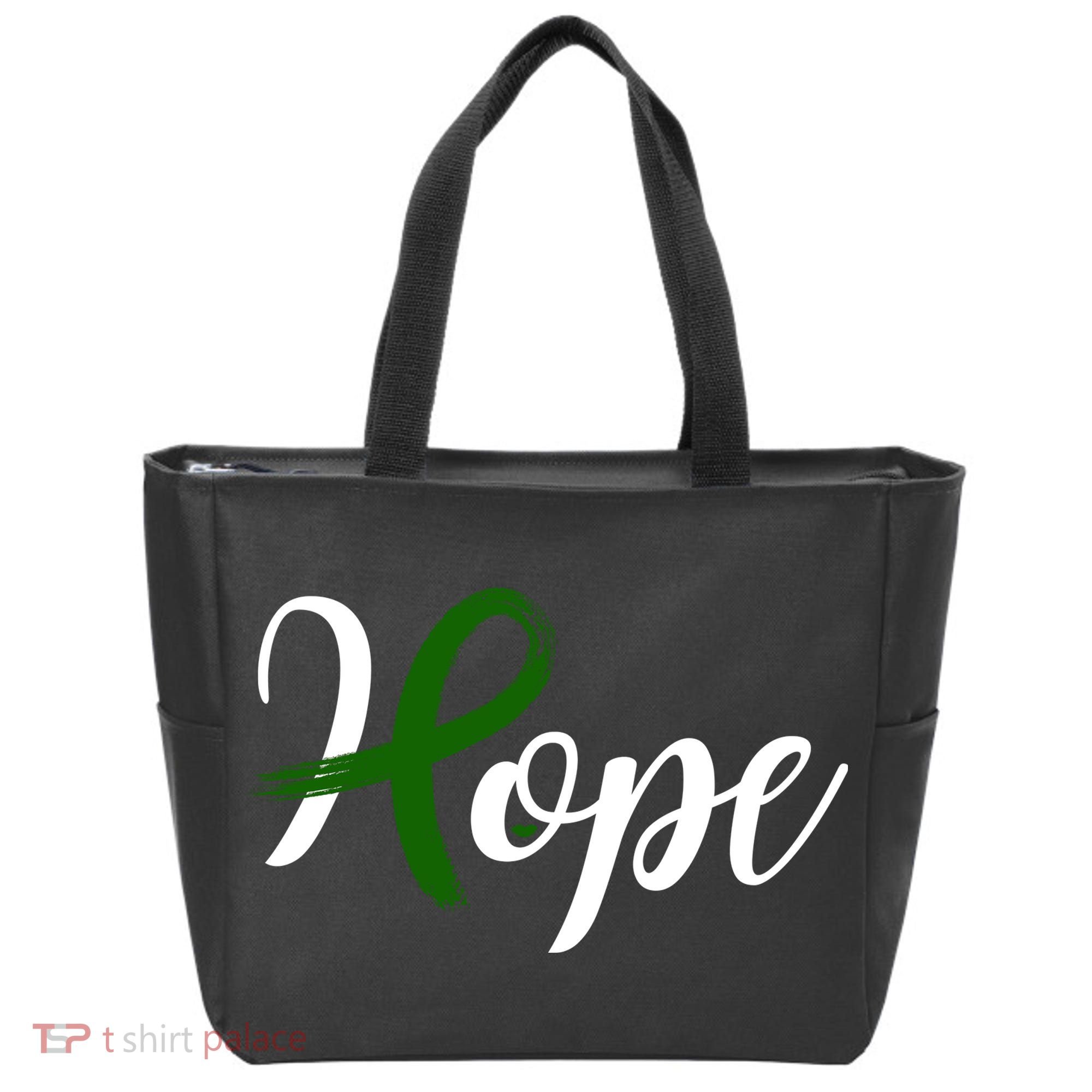 Hope Mental Health Awareness Ribbon Tote Bag