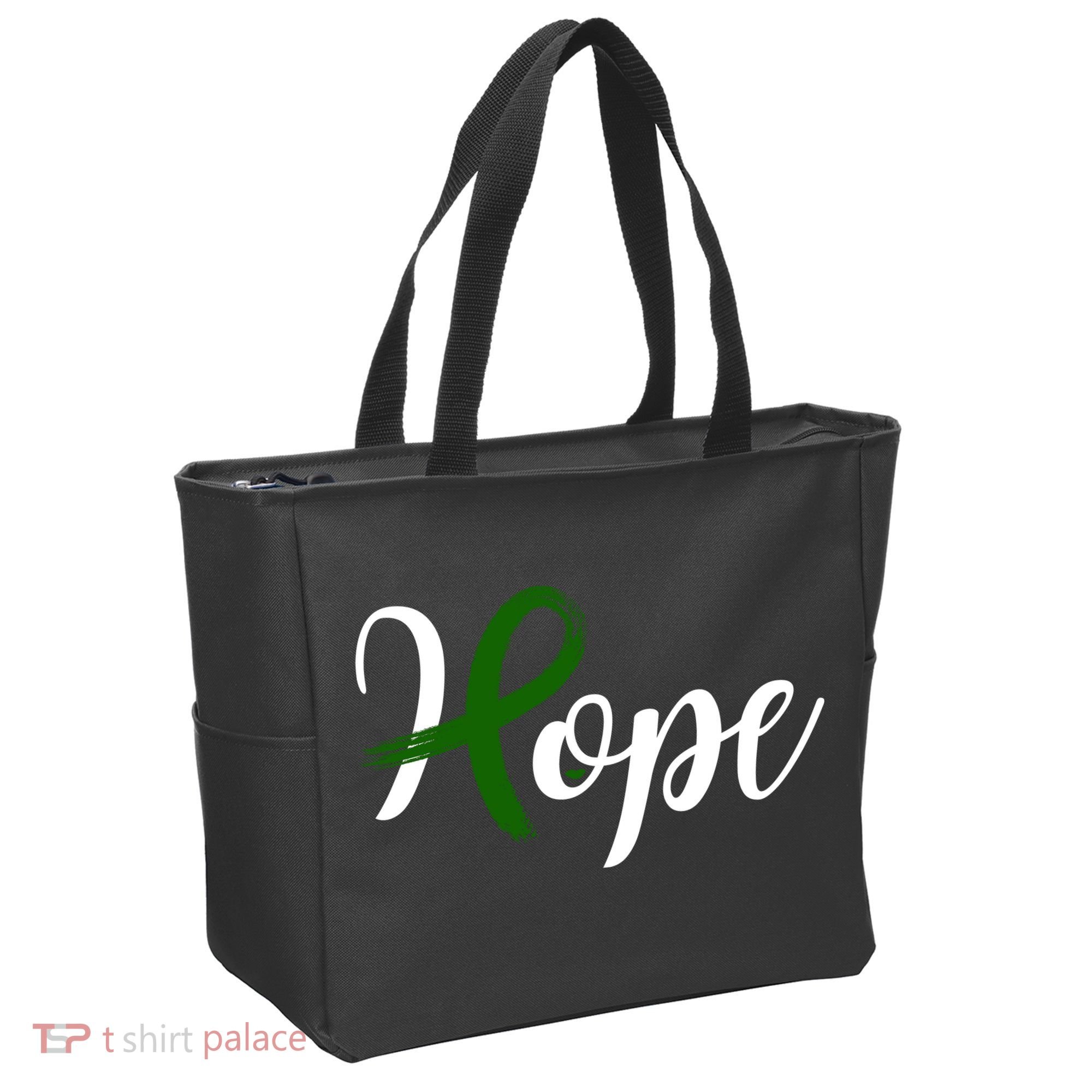 Hope Mental Health Awareness Ribbon Tote Bag