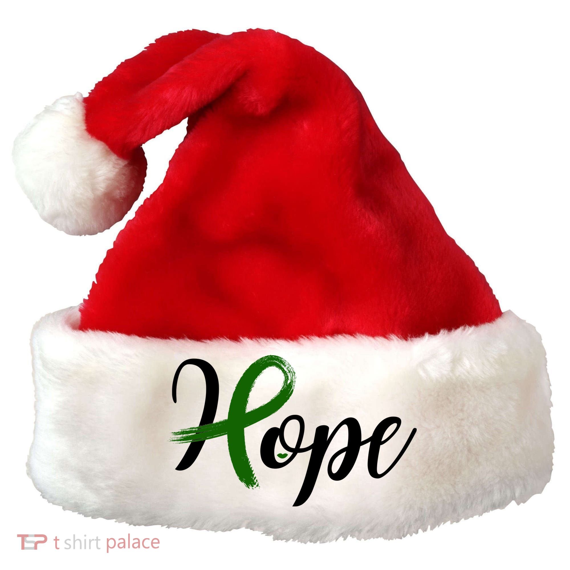 Hope Mental Health Awareness Ribbon Santa Hat