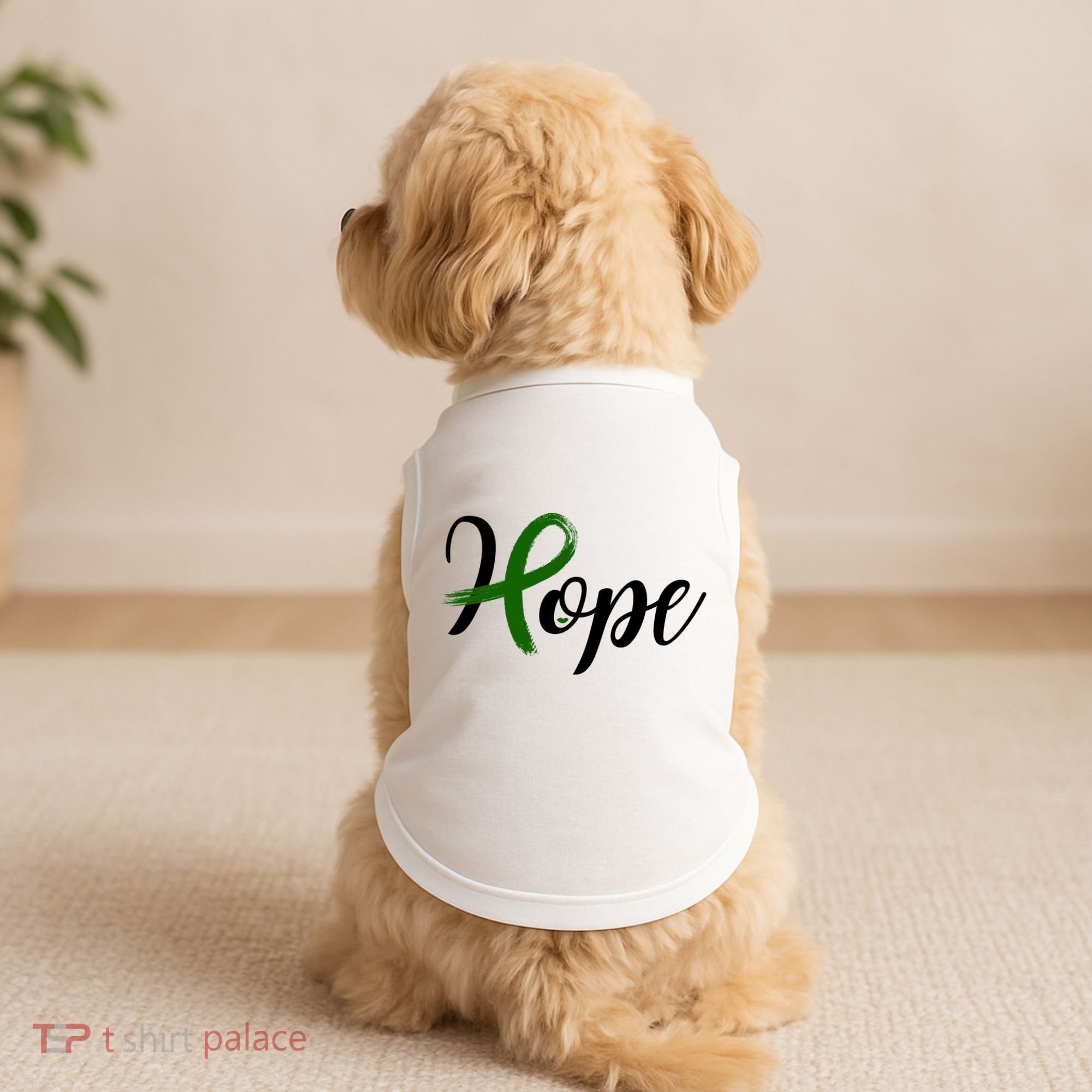 Hope Mental Health Awareness Ribbon Doggie Tank