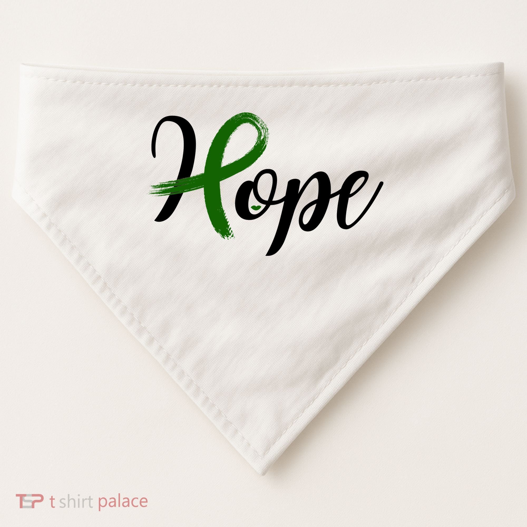 Hope Mental Health Awareness Ribbon USA-Made Doggie Bandana