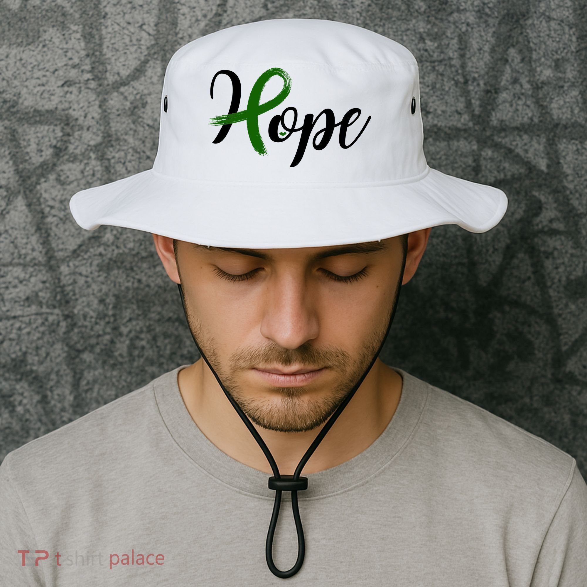 Hope Mental Health Awareness Ribbon Bucket Hat