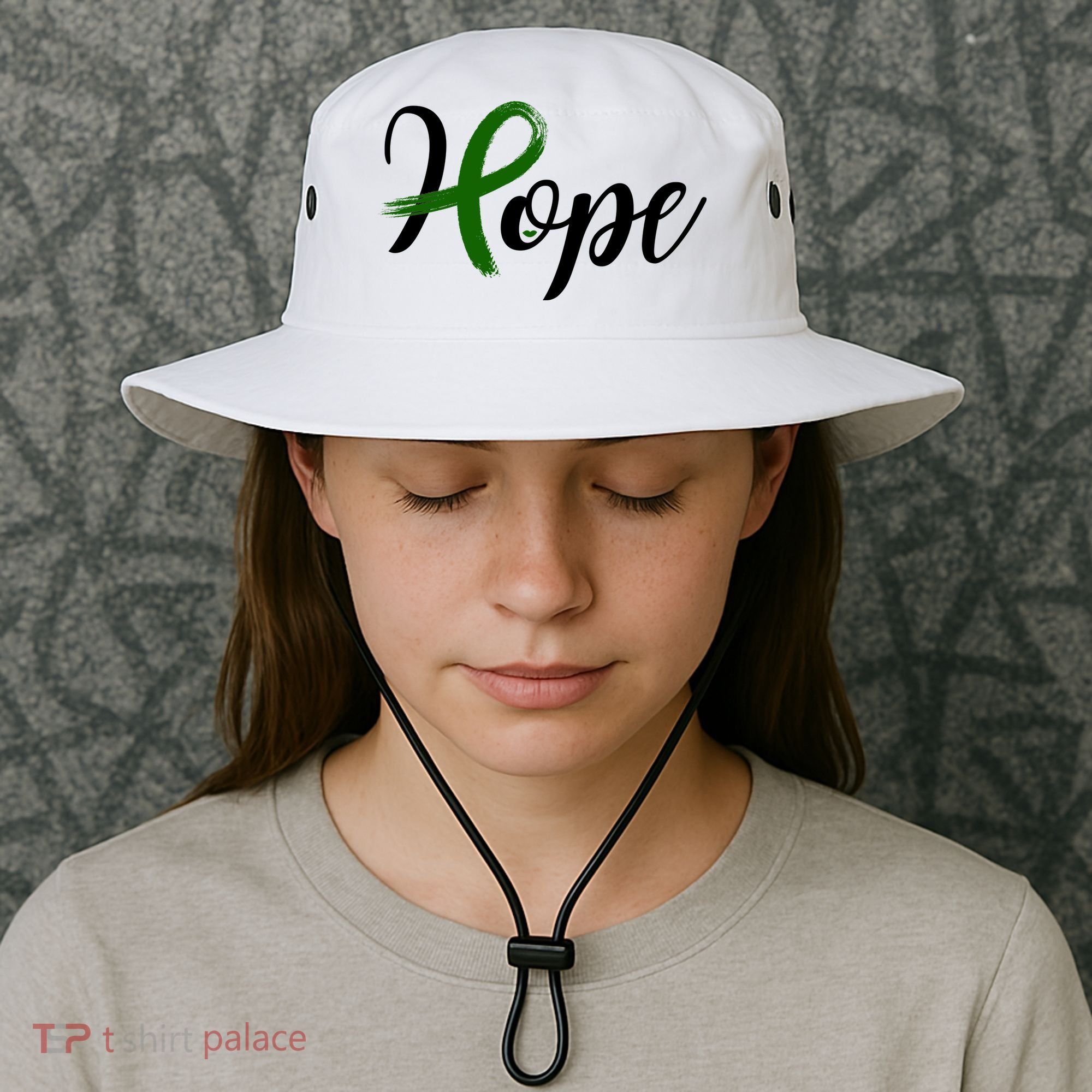 Hope Mental Health Awareness Ribbon Bucket Hat