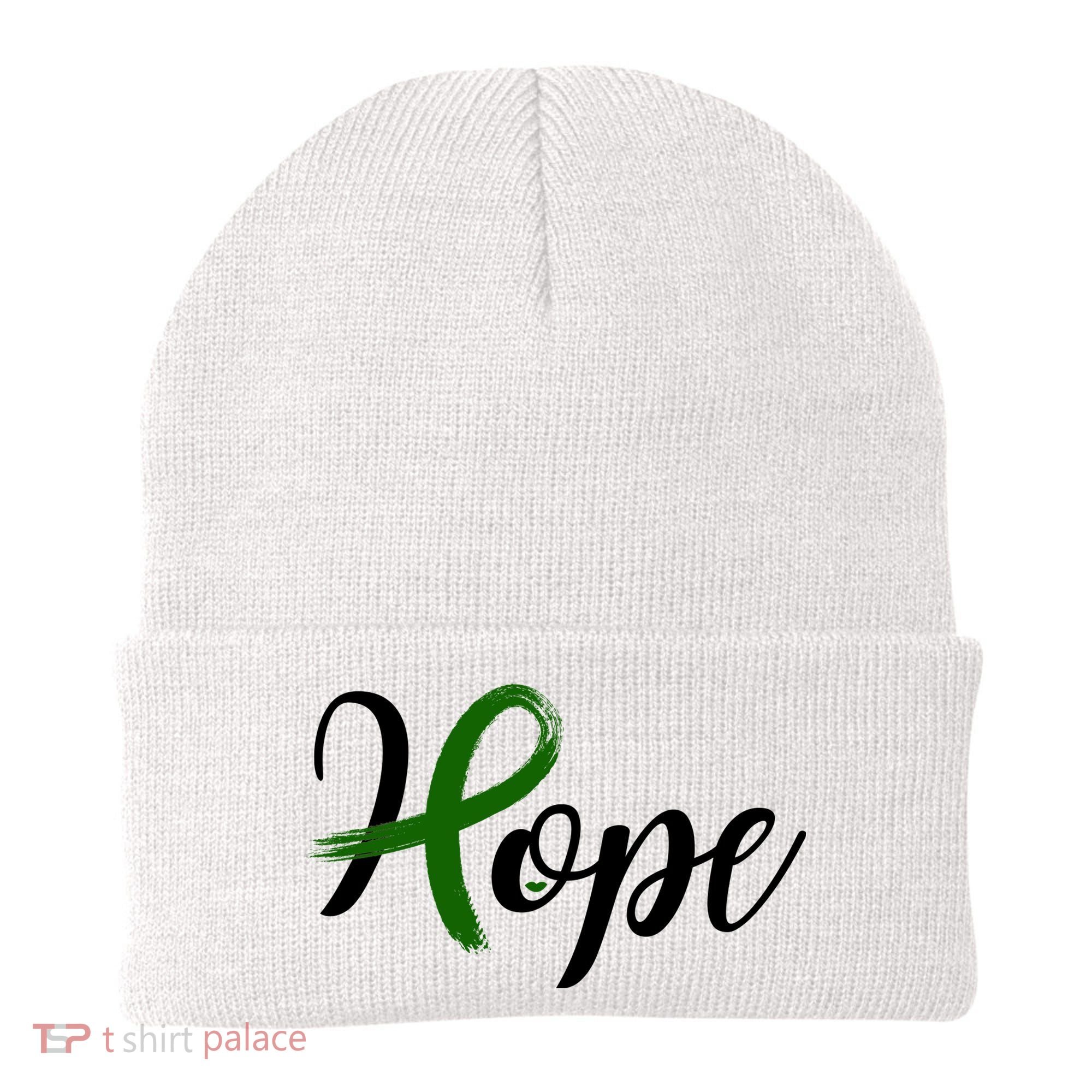 Hope Mental Health Awareness Ribbon Beanie