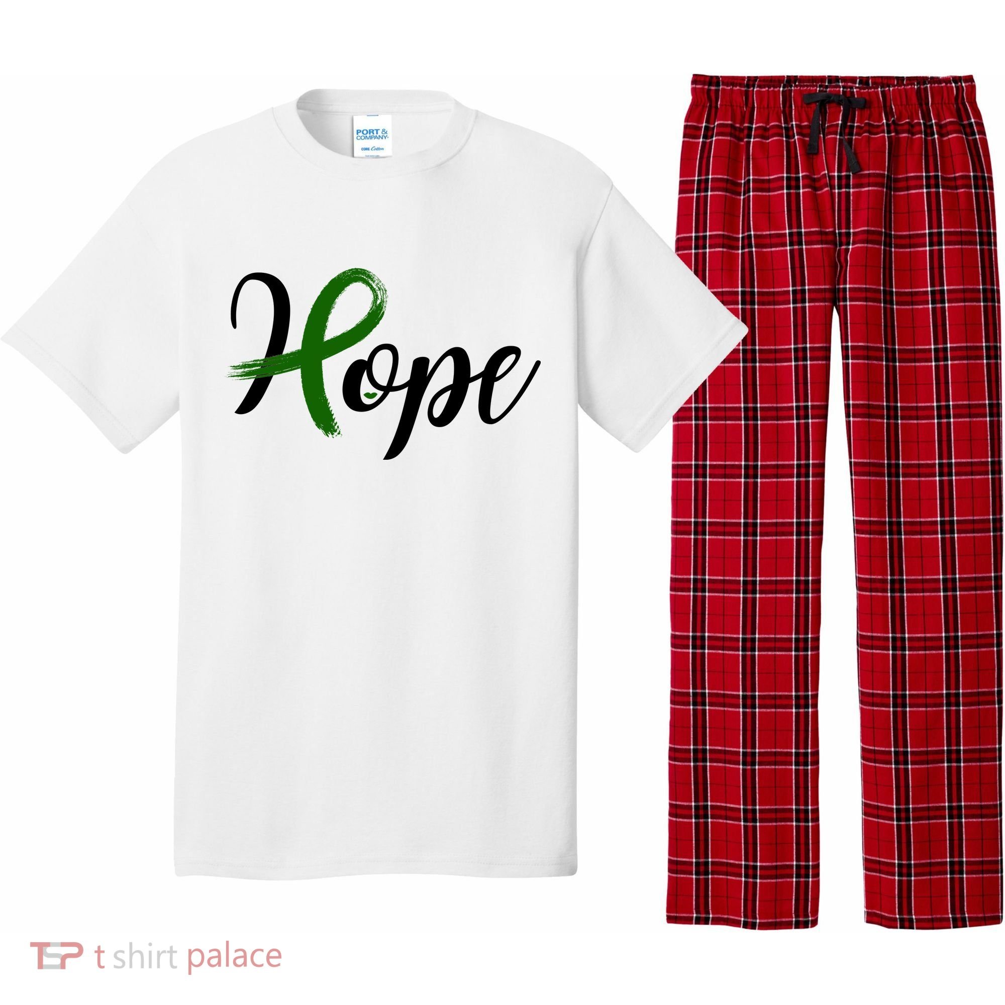 Hope Mental Health Awareness Ribbon Pajama Set
