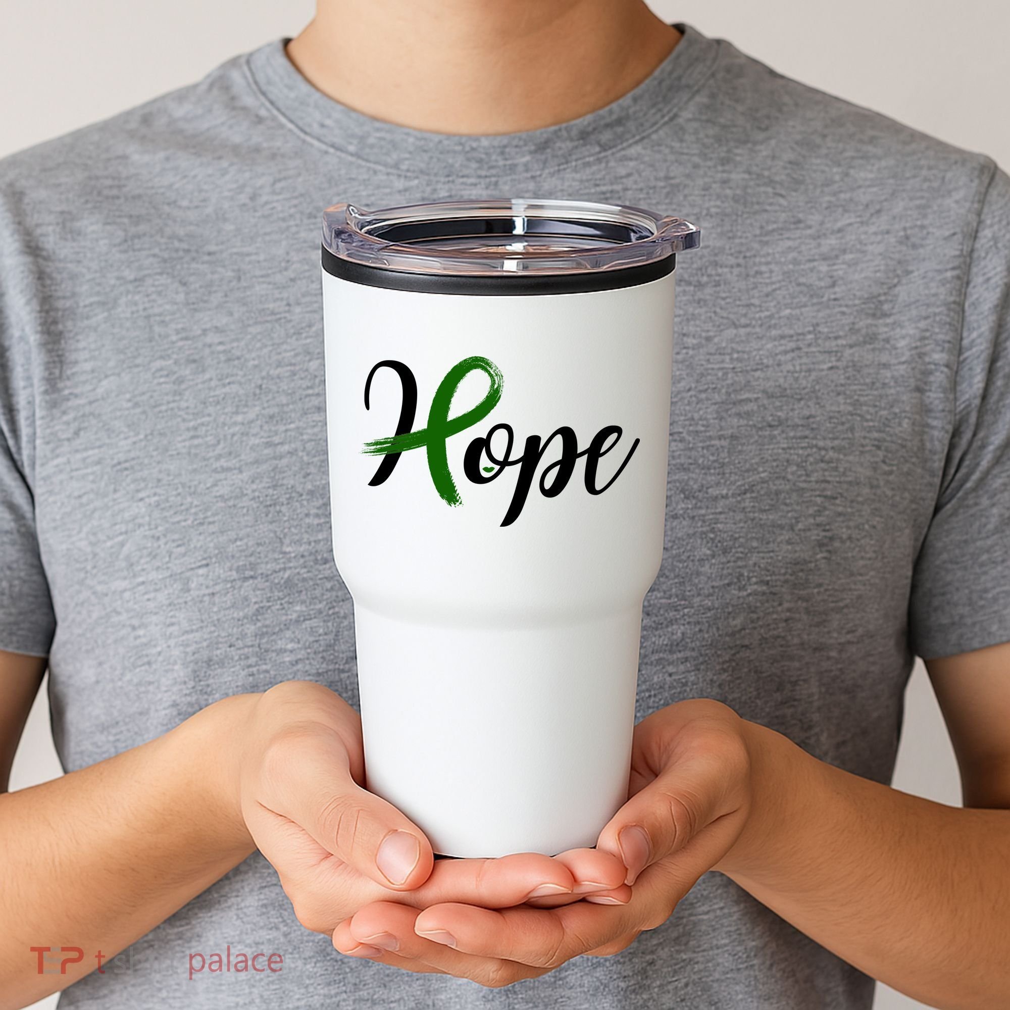 Hope Mental Health Awareness Ribbon Tumbler
