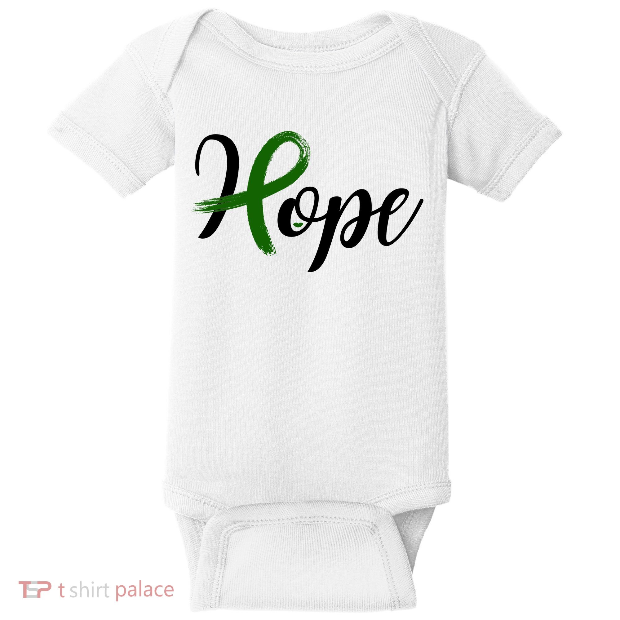 Hope Mental Health Awareness Ribbon Baby Bodysuit