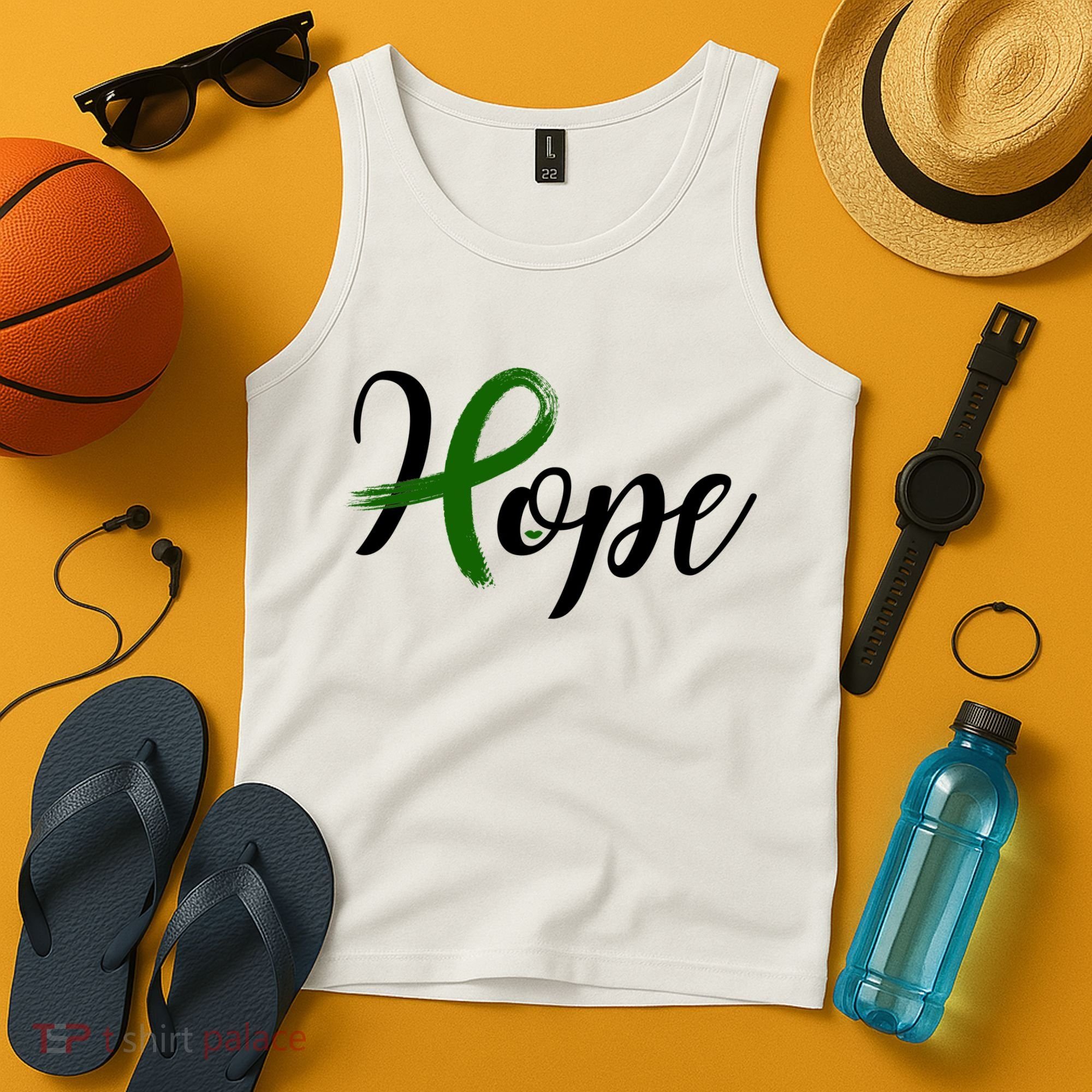 Hope Mental Health Awareness Ribbon Tank Top
