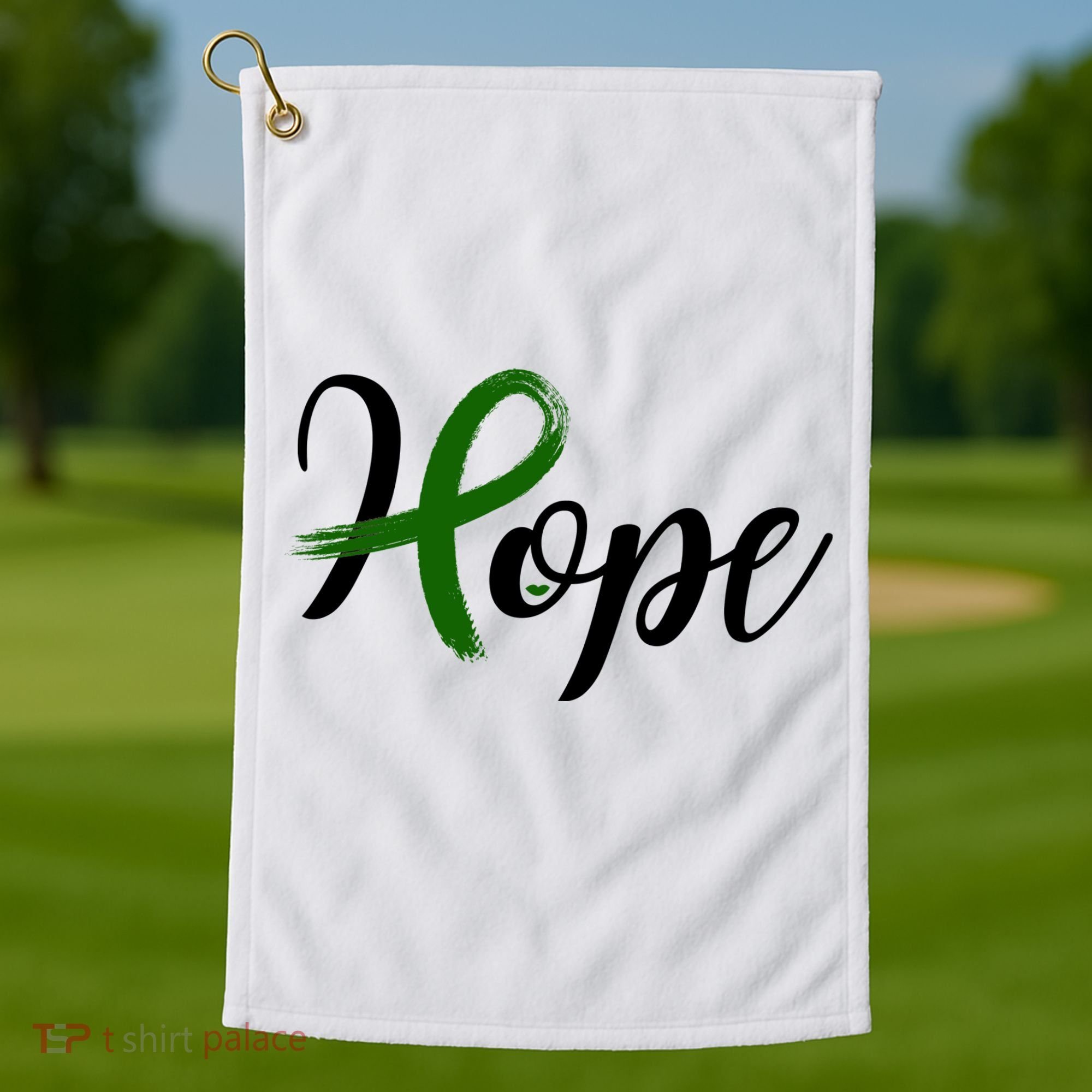 Hope Mental Health Awareness Ribbon Golf Towel