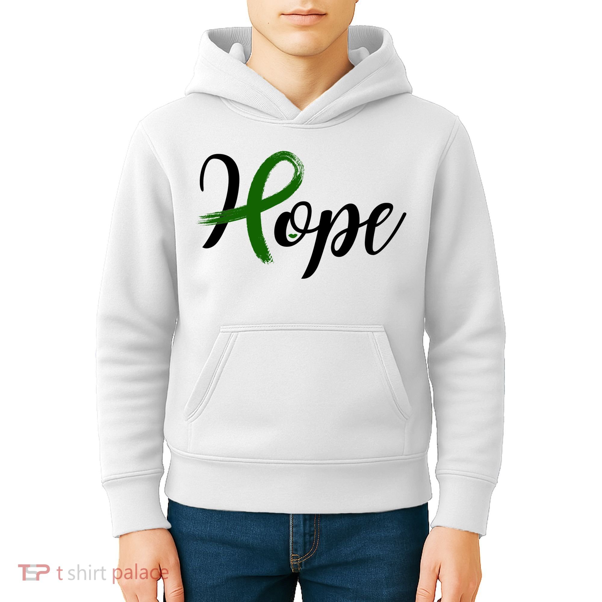 Hope Mental Health Awareness Ribbon Kids Hoodie