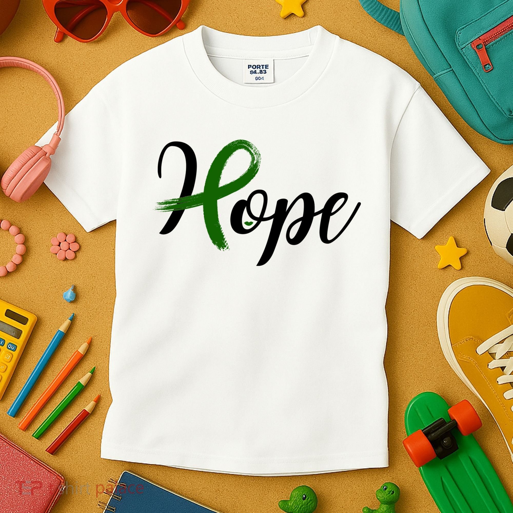 Hope Mental Health Awareness Ribbon Kids T-Shirt