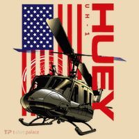 Huey Military Helicopter Airplane American Flag Tote Bag thumb 4