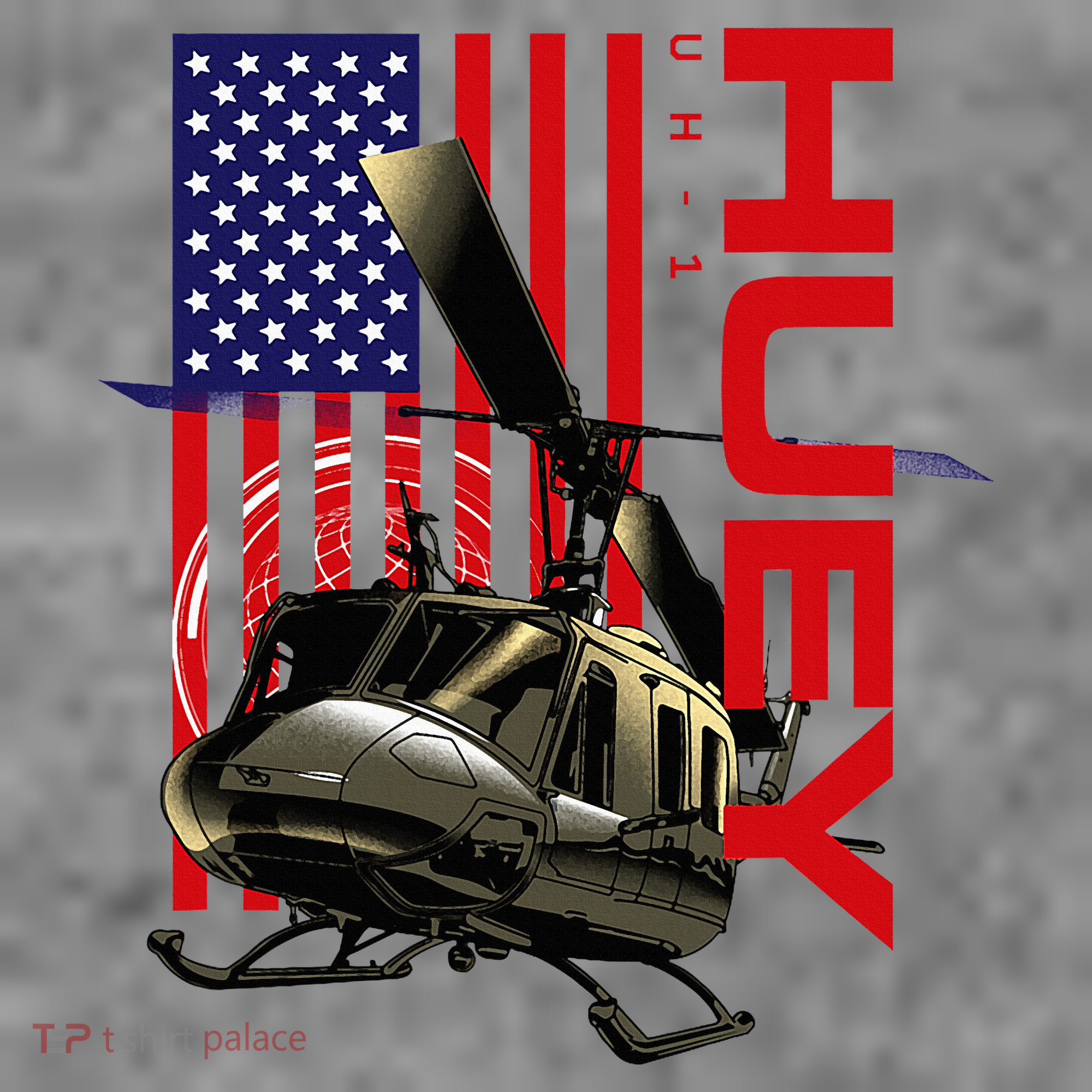 Huey Military Helicopter Airplane American Flag Toddler Hoodie