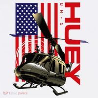 Huey Military Helicopter Airplane American Flag Women's Hoodie thumb 2